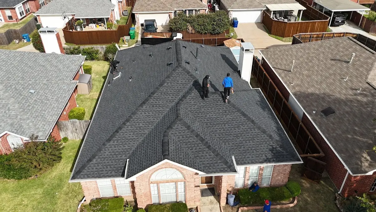Commercial Roofing work in progress on a Kennedale property